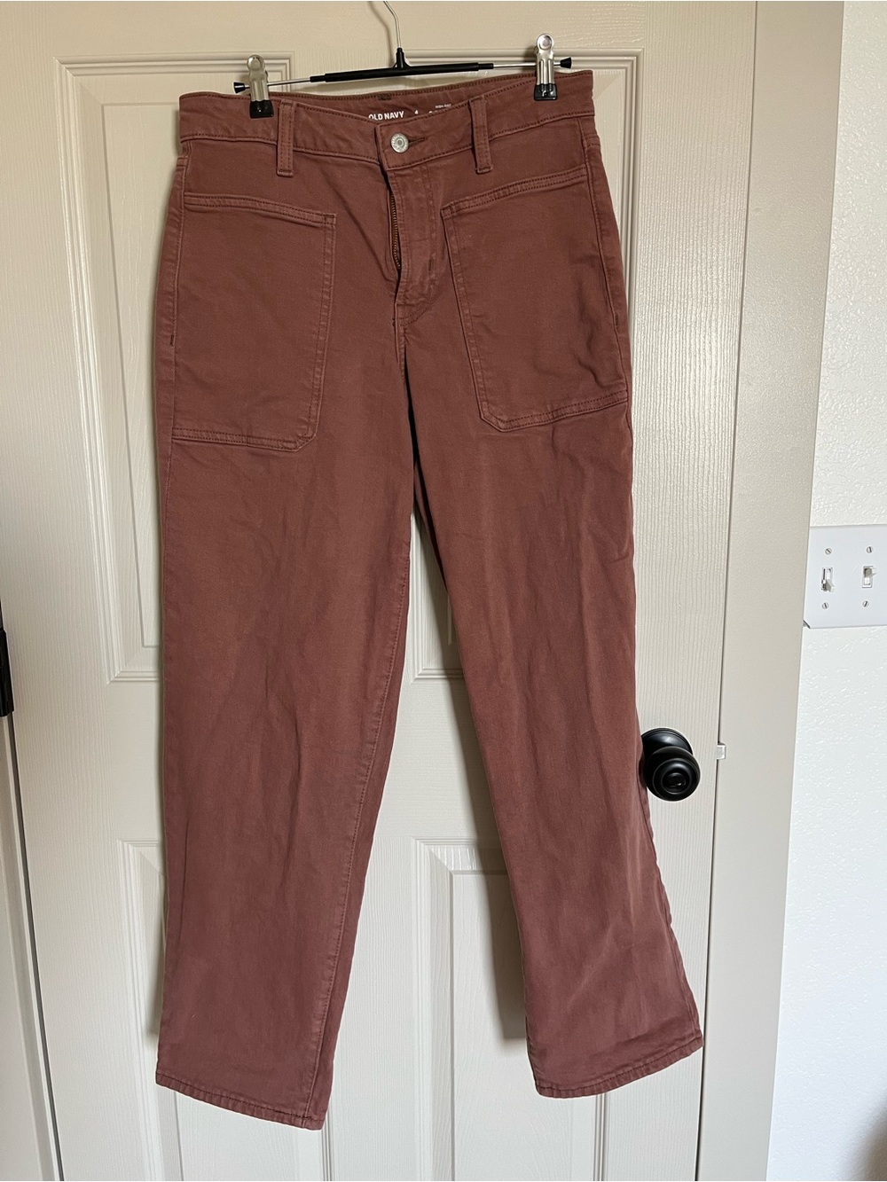 Old Navy Dusty Rose Straight Leg Utility Pants